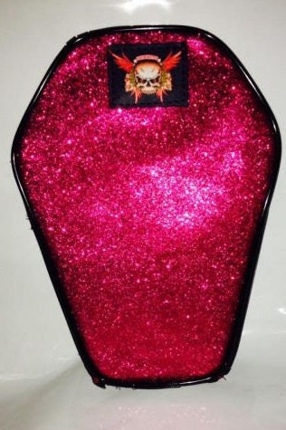 Coffin Glitter Pink make up pouch