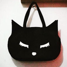 Black Cat Hand Bag