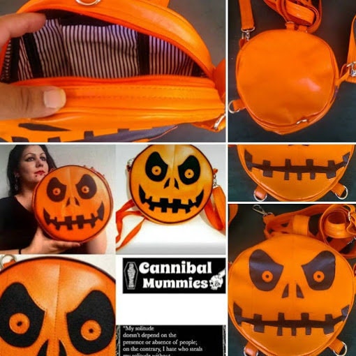 Pumpkin Round Backpack/ shoulder bag