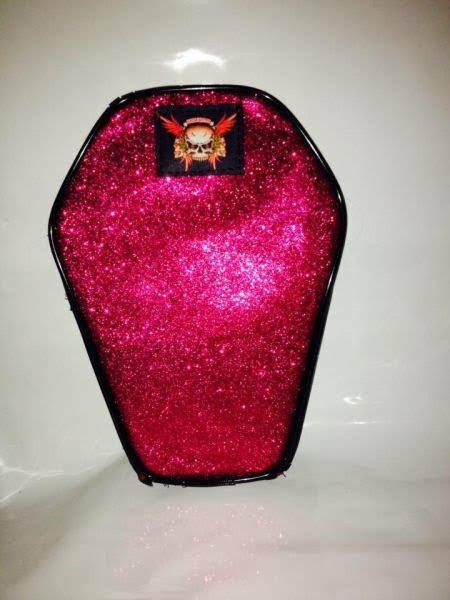 Coffin Glitter Pink make up pouch