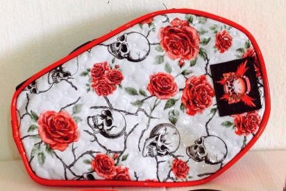 Skull and Roses Coffin Pouch