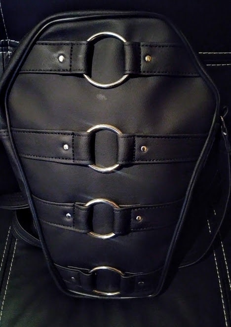 Coffin shape Bag with Metal Rings