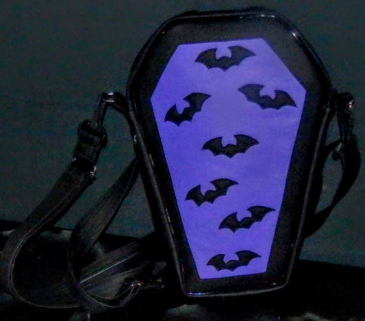 Bag of Bats Coffin Backpack/Shoulder bag Purple