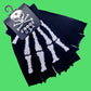 Skeleton Fingerless Gloves (WHITE)