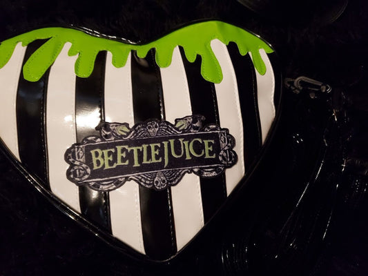 Beetlejuice Heart Shaped Shoulder Bag