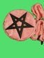 Pink Plush Pentagram Round Bag