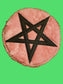 Pink Plush Pentagram Round Bag