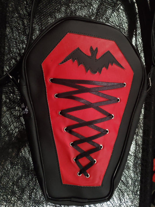 Bat & Lace Coffin Bag