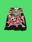 Pink Rose with Skull Fingerless Gloves